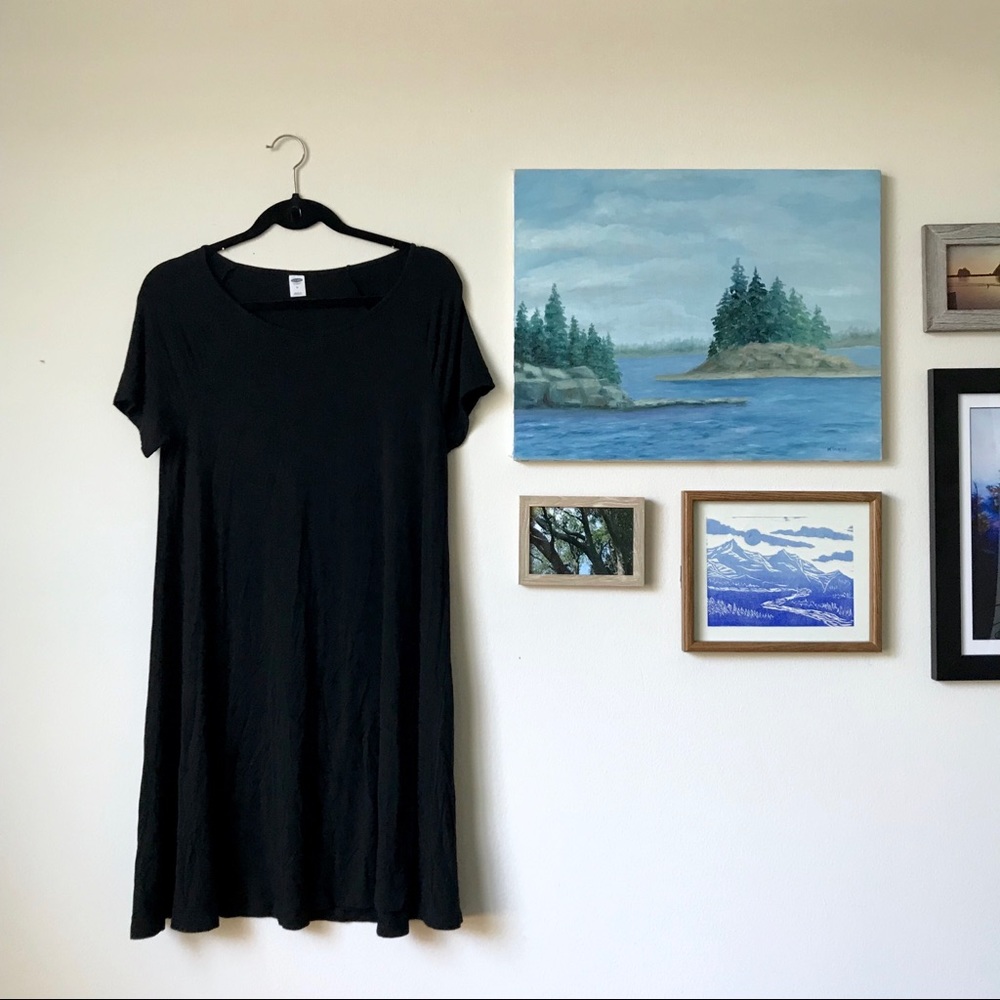 DONATED Black Swing Dress